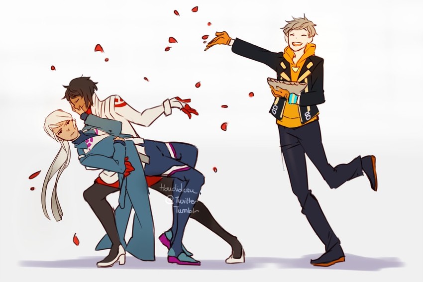 spark, candela, and blanche (pokemon and 1 more) drawn by houdi_nguyen