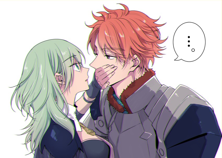 female byleth and sylvain jose gautier (fire emblem and 1 more) drawn by fudou_(kakko_kari)