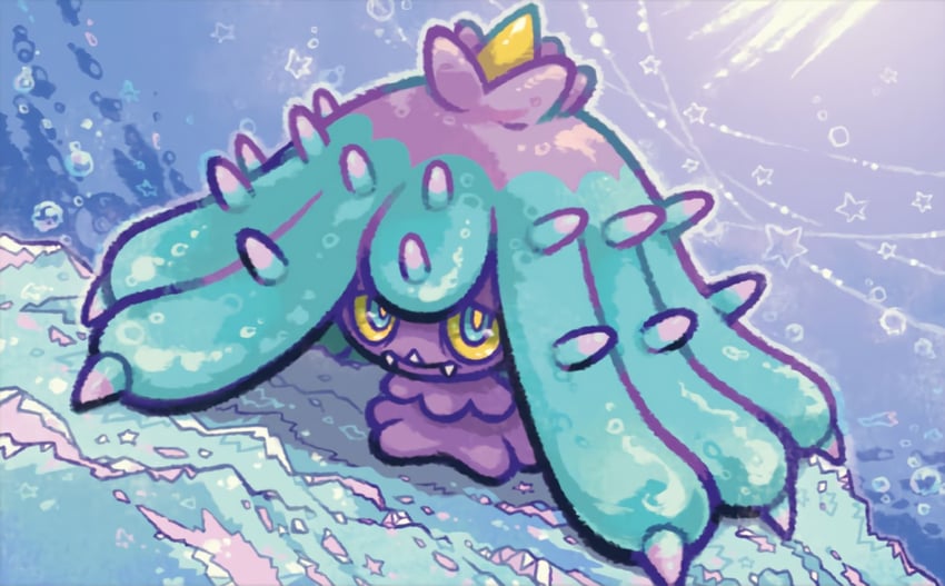mareanie (pokemon and 1 more) drawn by tsuruta_saya