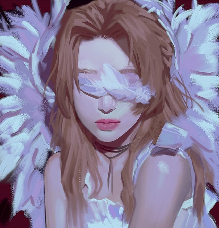 aerith gainsborough (final fantasy and 1 more) drawn by jeseni