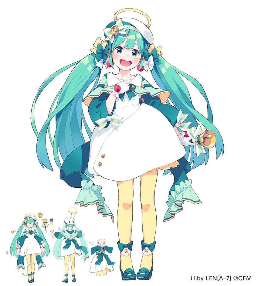 hatsune miku (vocaloid and 1 more) drawn by len_(a-7)