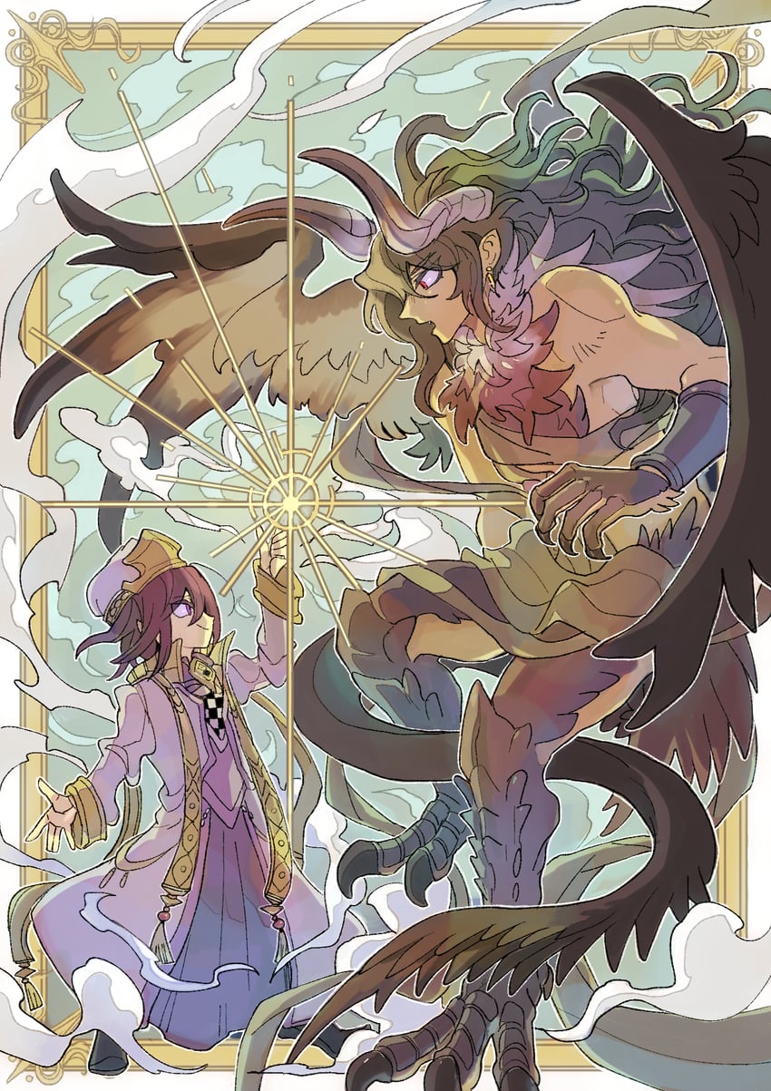oma kokichi and gokuhara gonta (danganronpa and 1 more) drawn by kumakoro_(tetsupag)