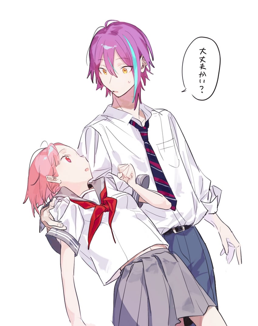 ootori emu and kamishiro rui (project sekai) drawn by user_usrv2234