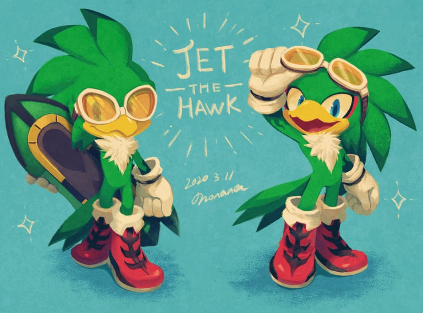 jet the hawk (sonic and 1 more) drawn by nonana_(galaxycat89p13)