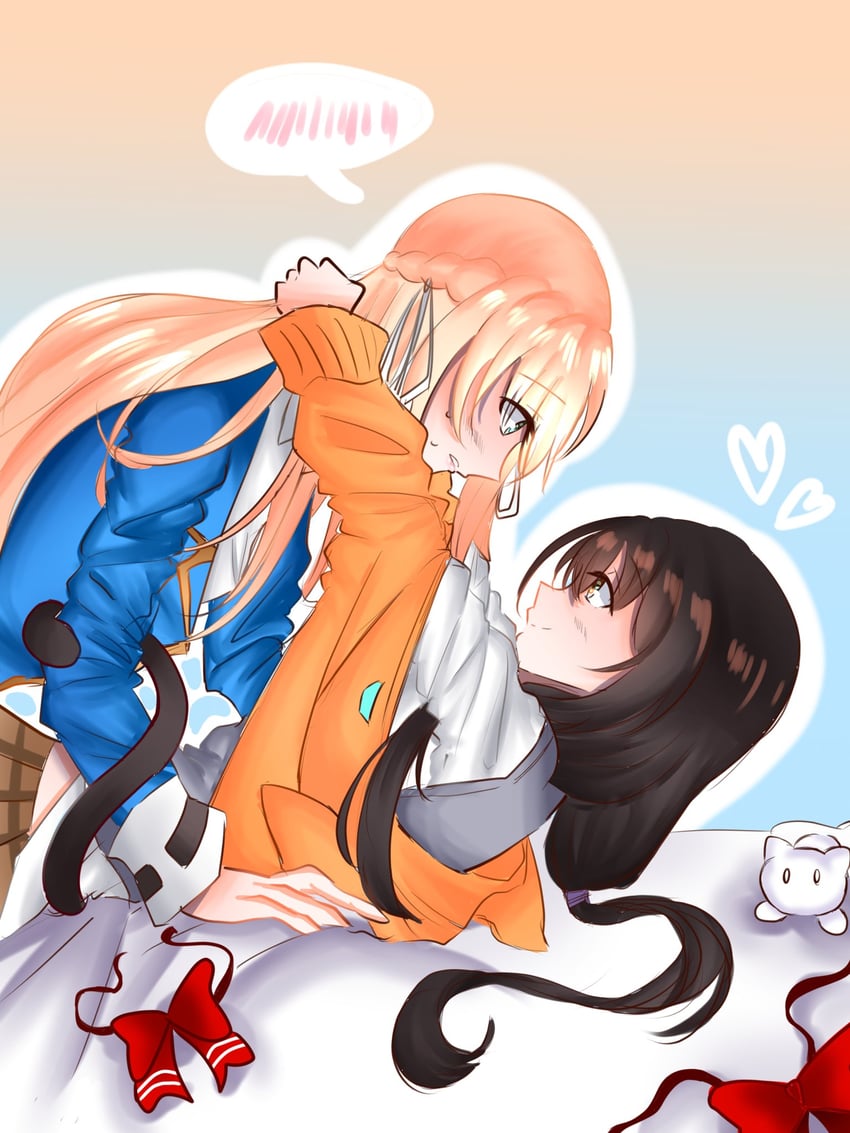 asakura karen and toujou tsukasa (heaven burns red) drawn by tskrn