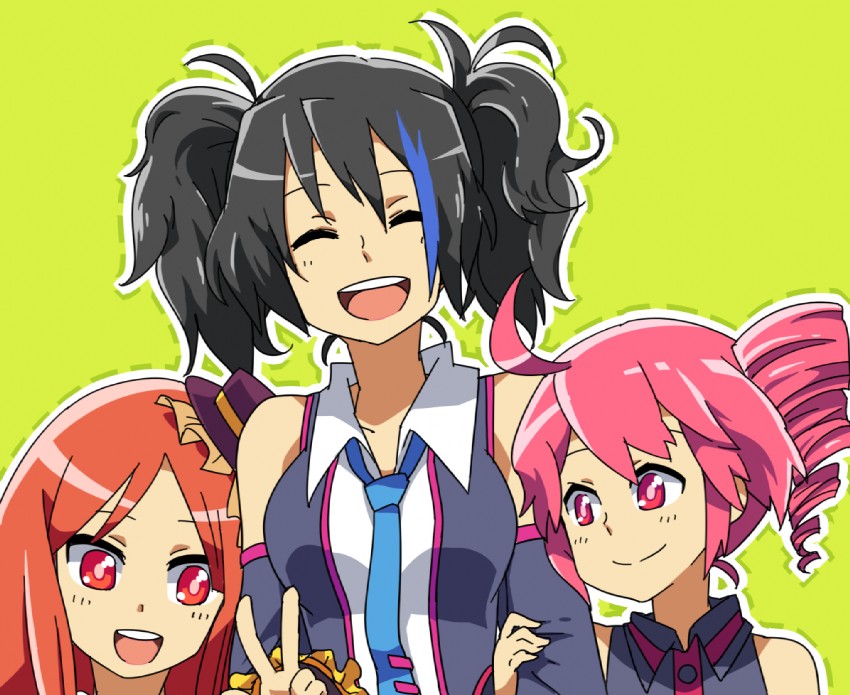 kasane teto, yokune ruko, and namine ritsu (utau) drawn by riotto