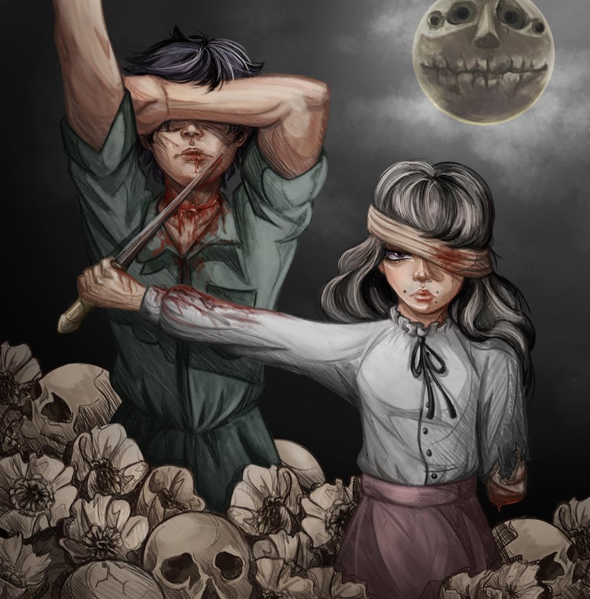 marina, levi, and rher (fear & hunger and 1 more) drawn by pointlessblcny