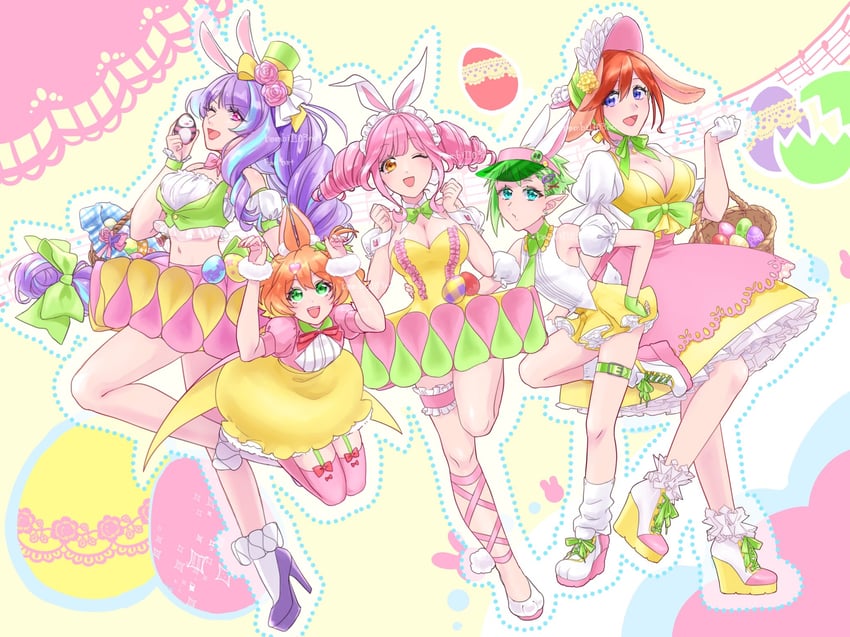 mikumo guynemer, freyja wion, kaname buccaneer, makina nakajima, and reina prowler (macross and 1 more) drawn by anno_(bambi1103no)