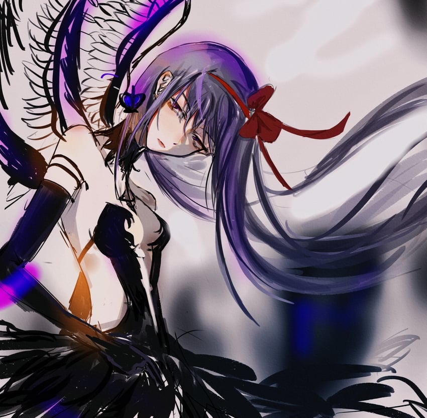 akemi homura and akuma homura (mahou shoujo madoka magica and 1 more) drawn by yaoming_(user_jgrc2827)