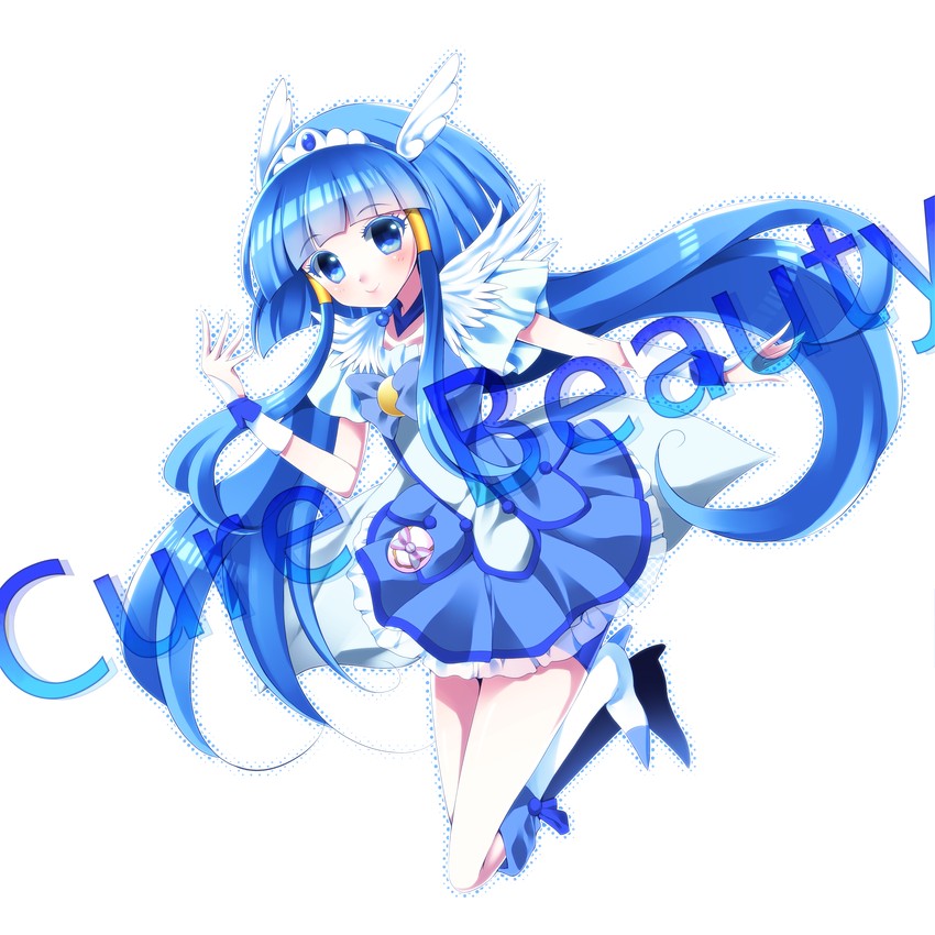 aoki reika and cure beauty (precure and 1 more) drawn by sakura_hazuki