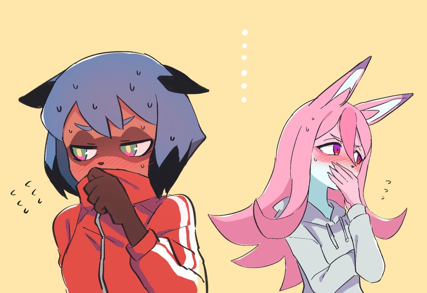 kagemori michiru and hiwatashi nazuna (brand new animal) drawn by hoyon