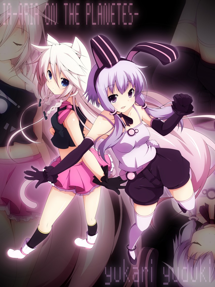 yuzuki yukari and ia (vocaloid and 1 more) drawn by yuzuki_kei