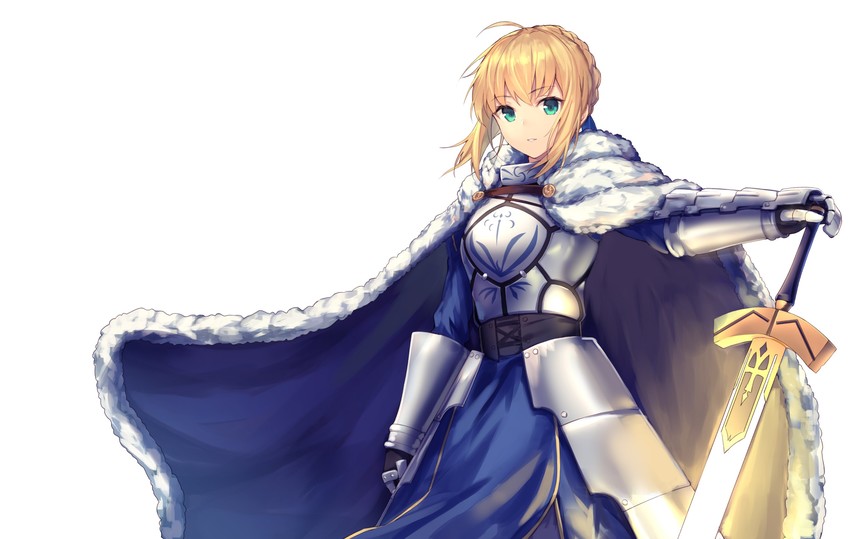 artoria pendragon and saber (fate and 1 more) drawn by a.t._zero