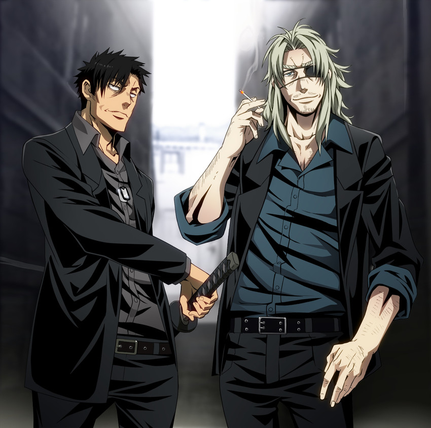 nicolas brown and worick arcangelo (gangsta) drawn by nyoro_(nyoronyoro000)