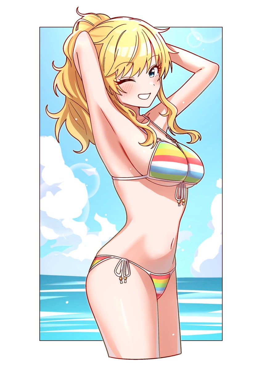 ohtsuki yui (idolmaster and 1 more) drawn by niban_(puka_0507)
