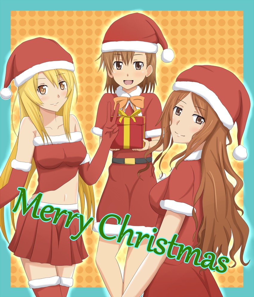 misaka mikoto, shokuhou misaki, and mugino shizuri (toaru majutsu no index and 1 more) drawn by dars_(recolors)