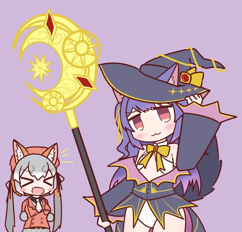 island fox and rurun rururica (kemono friends and 2 more) drawn by suikanidooraku