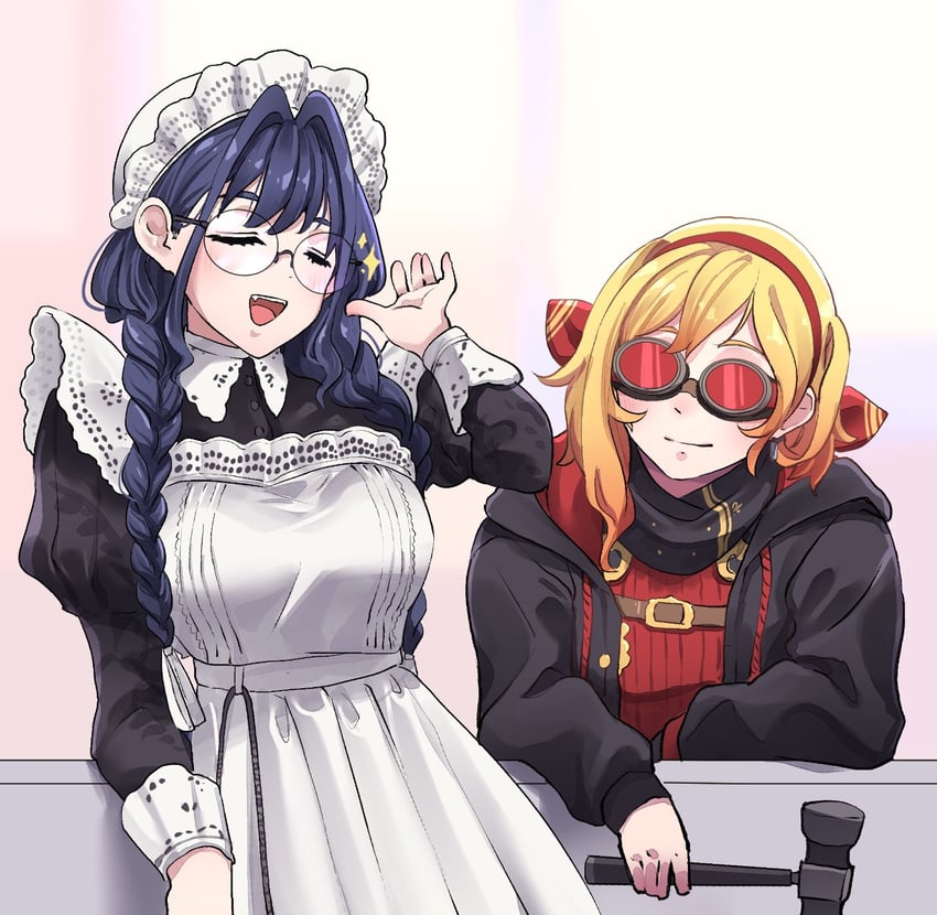 ouro kronii and kaela kovalskia (hololive and 2 more) drawn by alilippoi