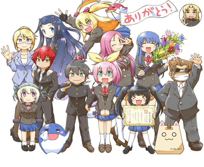 kooh, arin, hana, lucia, cecilia, and 9 more (pangya) drawn by fujishima_jun