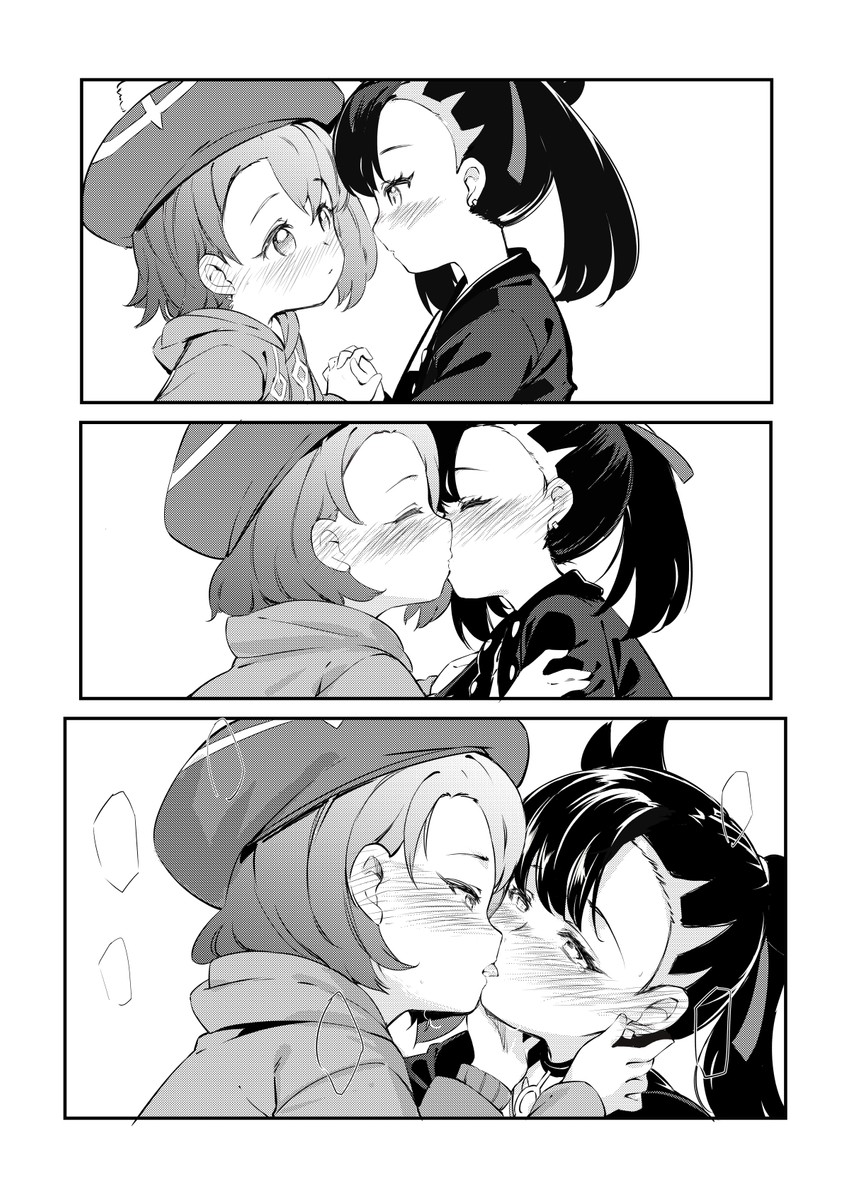 marnie and gloria (pokemon and 1 more) drawn by garun_wattanawessako