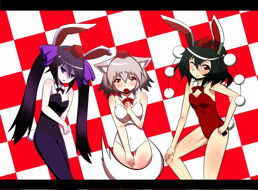 shameimaru aya, inubashiri momiji, and himekaidou hatate (touhou) drawn by heikouidou_(seraeno)