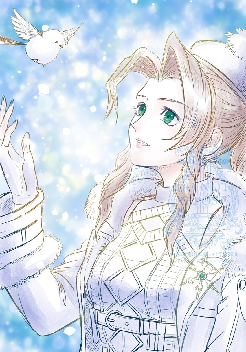 aerith gainsborough (final fantasy and 2 more) drawn by sdsbtfl