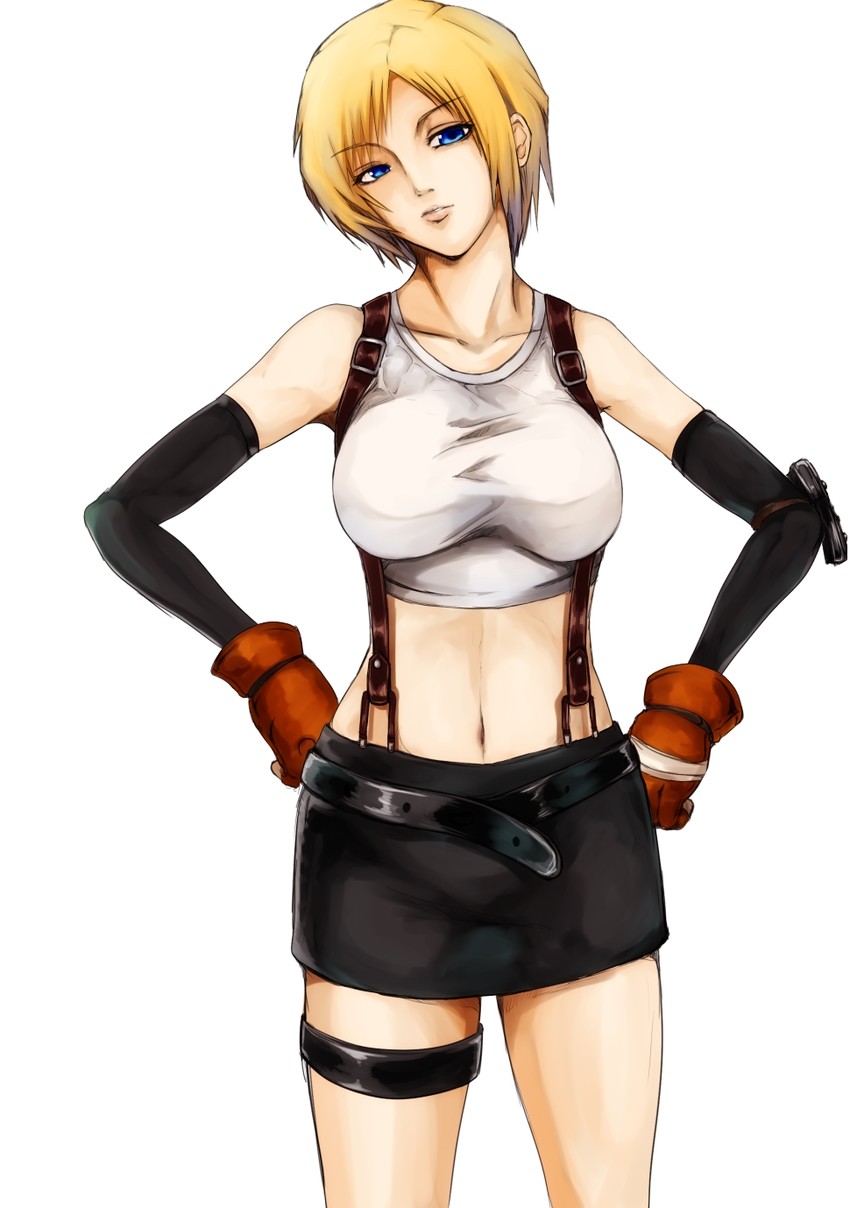 tifa lockhart and aya brea (final fantasy and 3 more) drawn by cafe_au_lait_(kafeore)