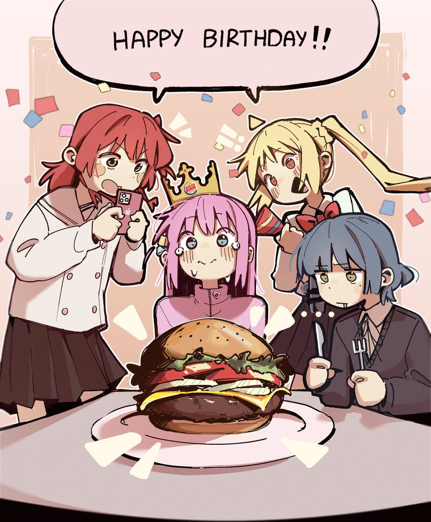 gotoh hitori, kita ikuyo, ijichi nijika, and yamada ryo (bocchi the rock! and 1 more) drawn by machuuu68
