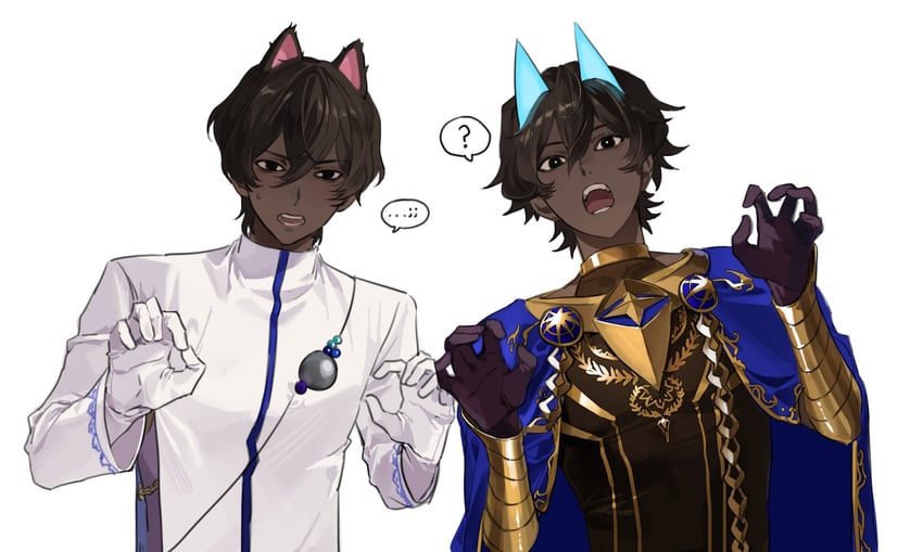arjuna and arjuna alter (fate and 1 more) drawn by potato_goril