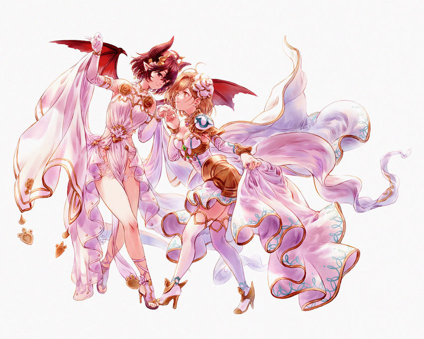 djeeta, grea, and glorybringer (granblue fantasy) drawn by moekon