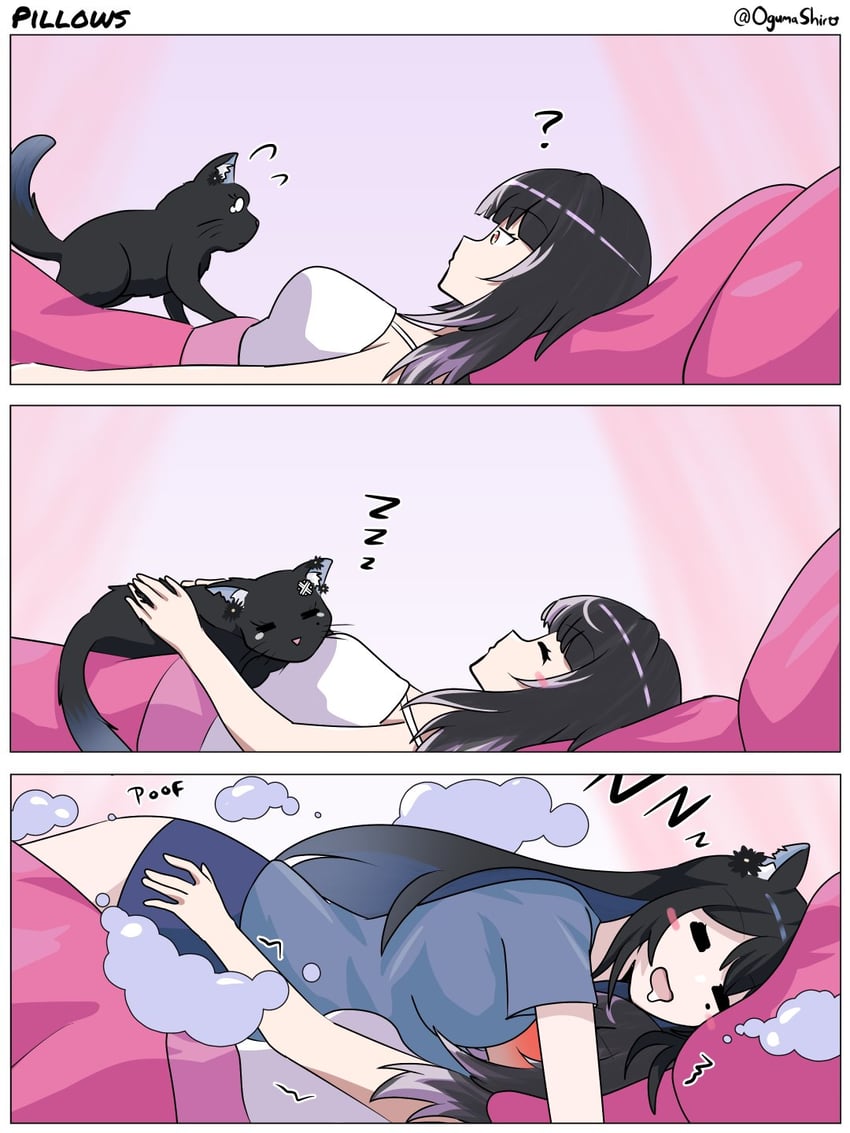 shiori novella and nerissa ravencroft (hololive and 1 more) drawn by oguma_shiro