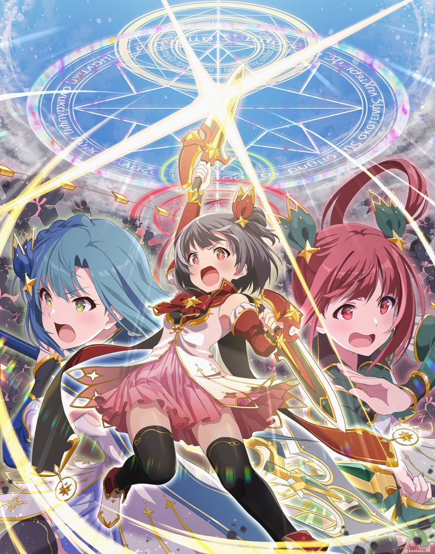nanao yuriko, nakatani iku, and matsuda arisa (idolmaster and 2 more) drawn by kurobako_bb
