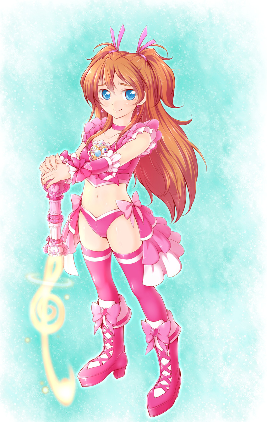 houjou hibiki and cure melody (precure and 1 more) drawn by arakawa_tarou