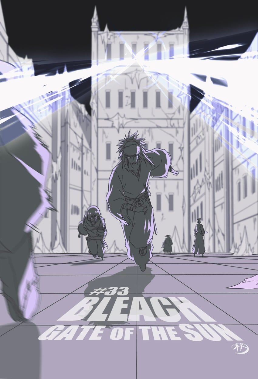 abarai renji, ise nanao, kyouraku shunsui, and yamada hanatarou (bleach and 1 more) drawn by 7l6cup9yzr1xu7d