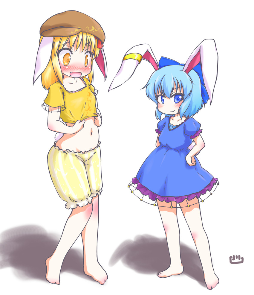cirno, rumia, seiran, and ringo (touhou) drawn by uho_(uhoyoshi-o)
