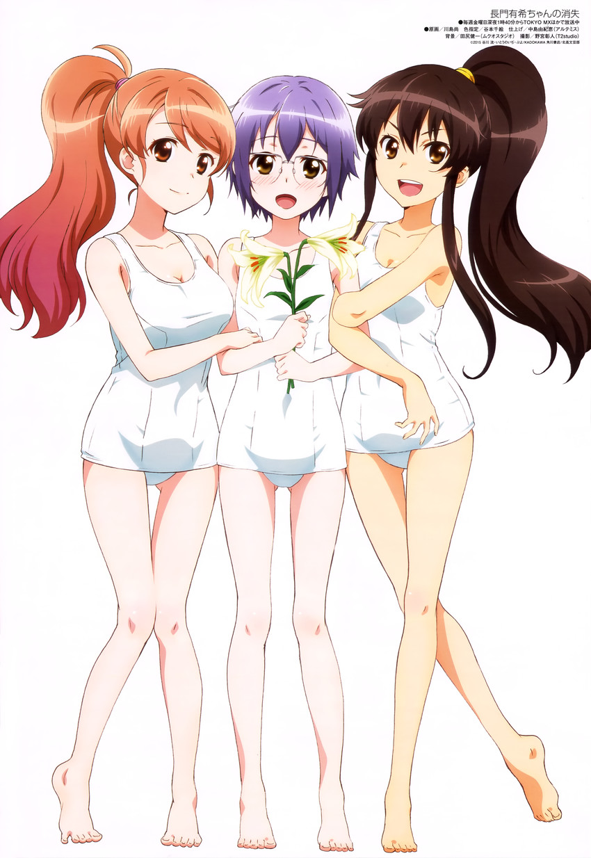 suzumiya haruhi, nagato yuki, and asahina mikuru (suzumiya haruhi no yuuutsu and 3 more) drawn by kawashima_hisashi