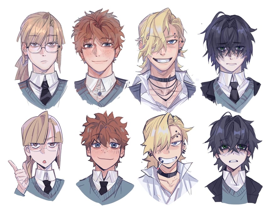 whitney, kylar, sydney, and robin (degrees of lewdity) drawn by hanstrmoft