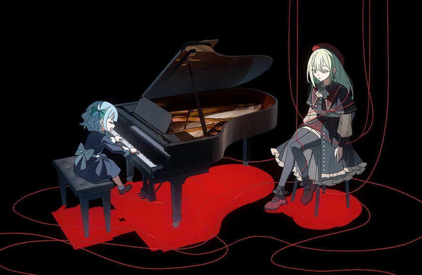 togawa sakiko, wakaba mutsumi, and mortis (bang dream! and 1 more) drawn by sakuraihum