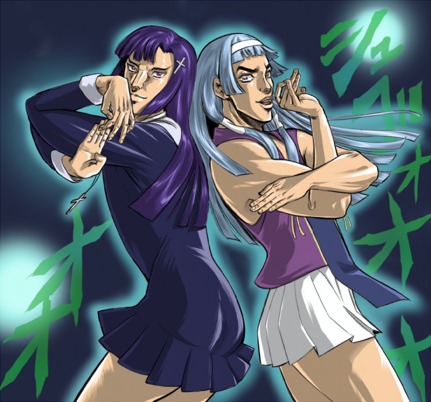 nagi and zange (jojo no kimyou na bouken and 1 more) drawn by moljib