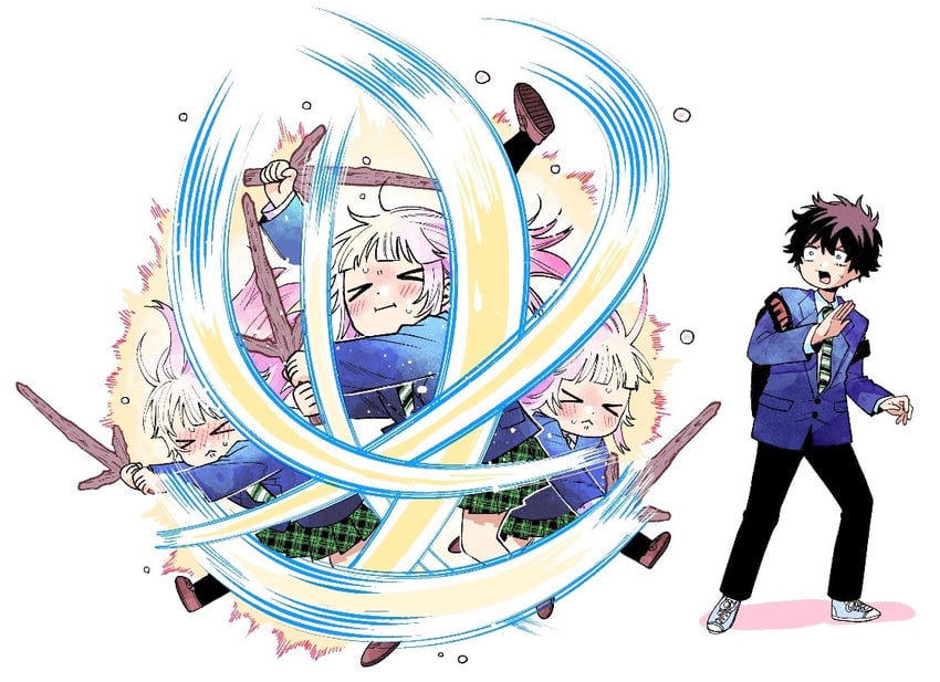 momose akira and kugayama hajime (momose akira no hatsukoi hatan chuu.) drawn by harekawa_shinta