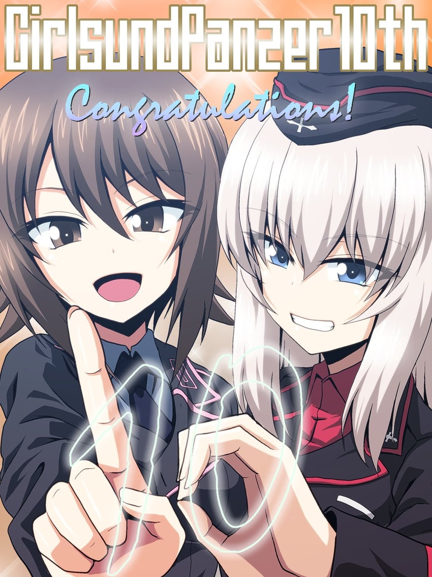 nishizumi maho and itsumi erika (girls und panzer) drawn by kamishima_kanon