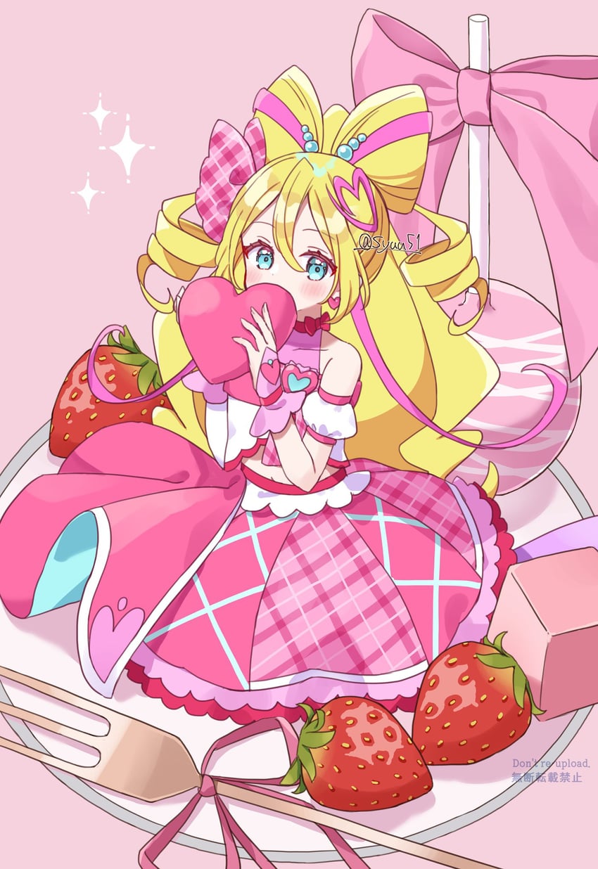 sakura uta and cure idol (precure and 1 more) drawn by hiiragi_syuu