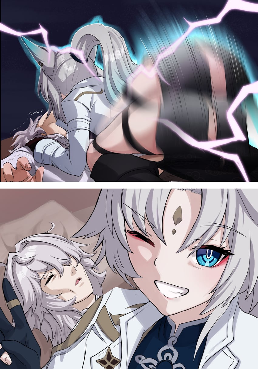feixiao and jing yuan (honkai and 1 more) drawn by luizhtx