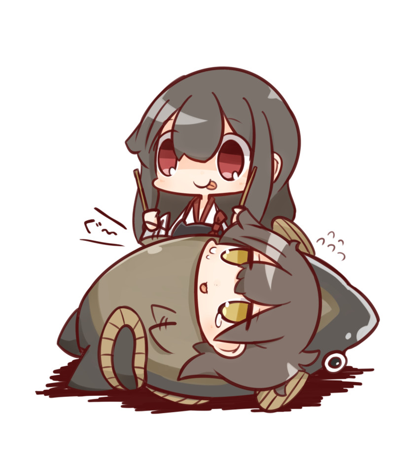kaga and akagi (kantai collection) drawn by nuu_(nu-nyu)