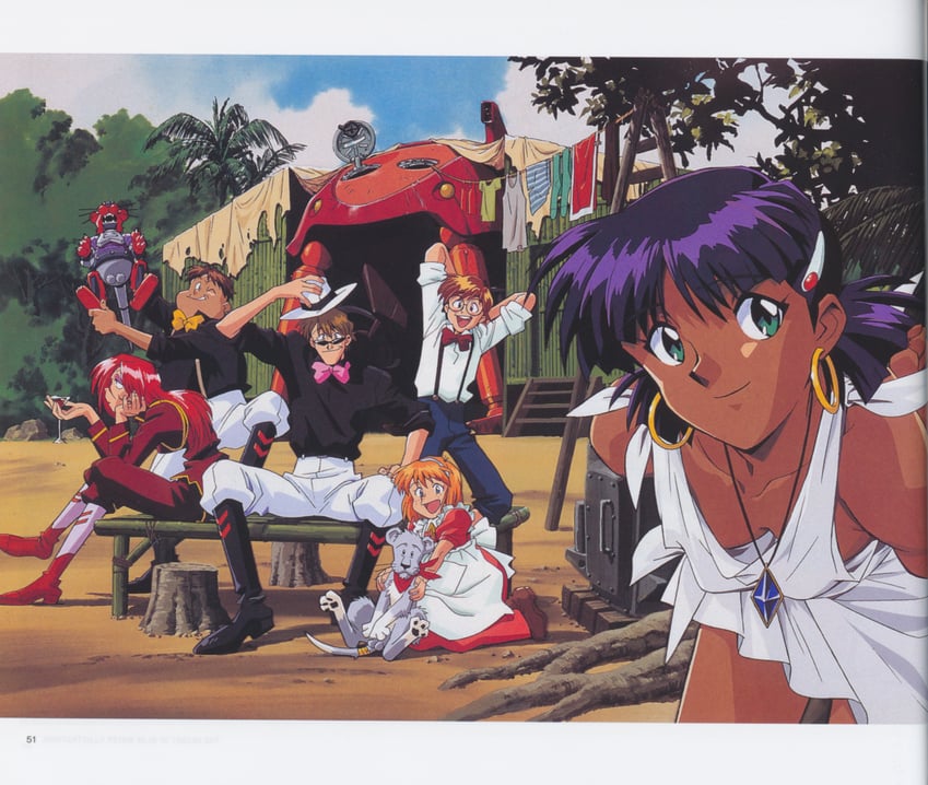 nadia la arwall, king, jean roque lartigue, marie en carlsberg, sanson, and 2 more (fushigi no umi no nadia) drawn by sadamoto_yoshiyuki