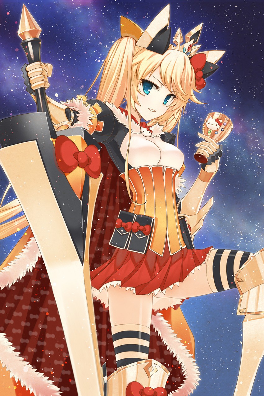 hello kitty (sanrio and 2 more) drawn by chun_(friendly_sky)