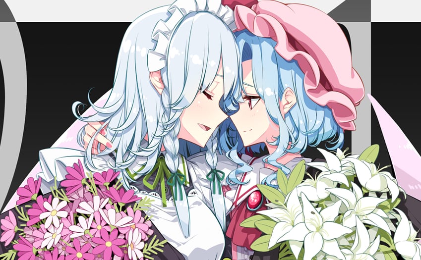 remilia scarlet and izayoi sakuya (touhou) drawn by sakuraba_yuuki