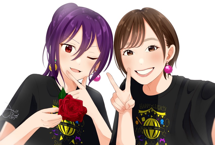 seta kaoru and tadokoro azusa (bang dream! and 1 more) drawn by elu_pom