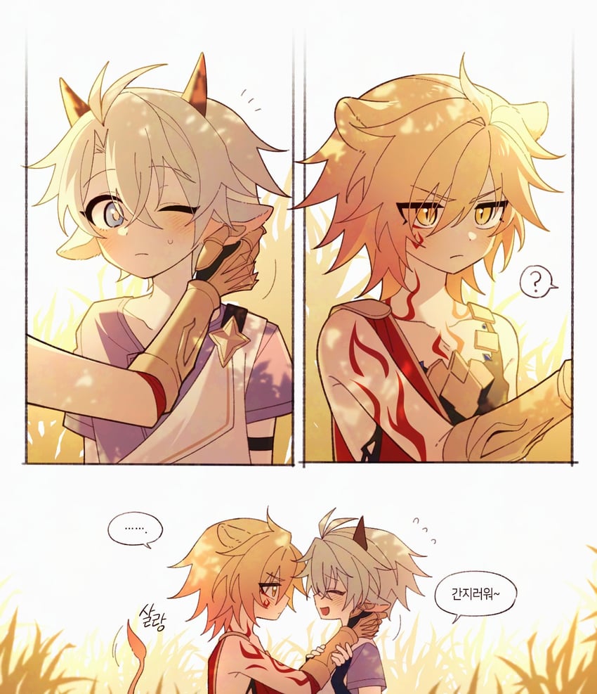 phainon and mydei (honkai and 1 more) drawn by gocheogja37862