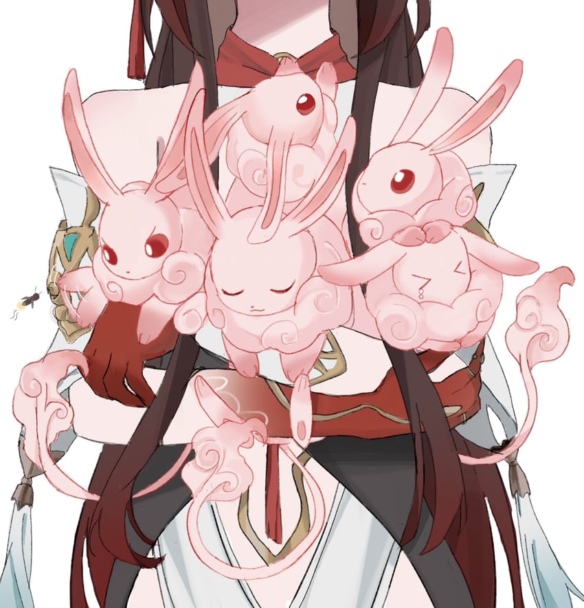 lingsha and fuyuan (honkai and 1 more) drawn by niupum